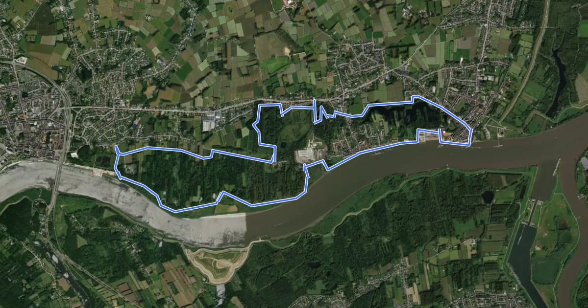 Маршрут Steendorproute 13,3km на спутниковом снимке