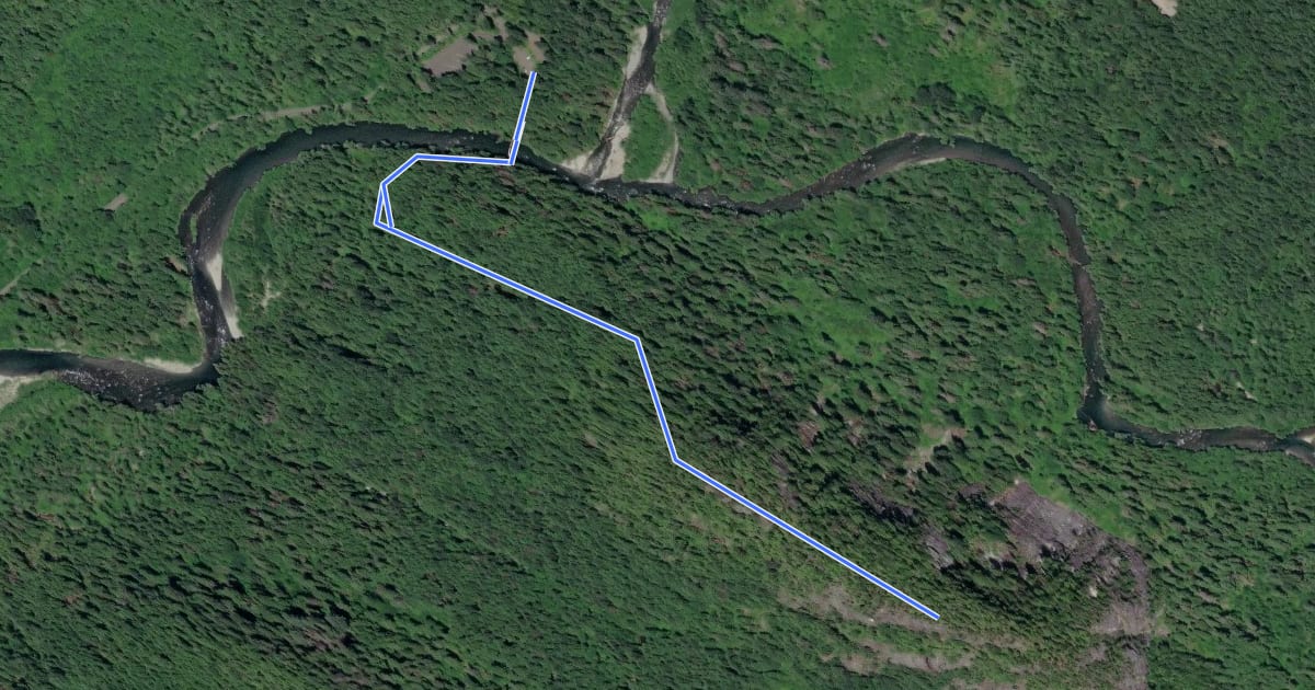 Маршрут Stegosaurus Butte Trail на спутниковом снимке