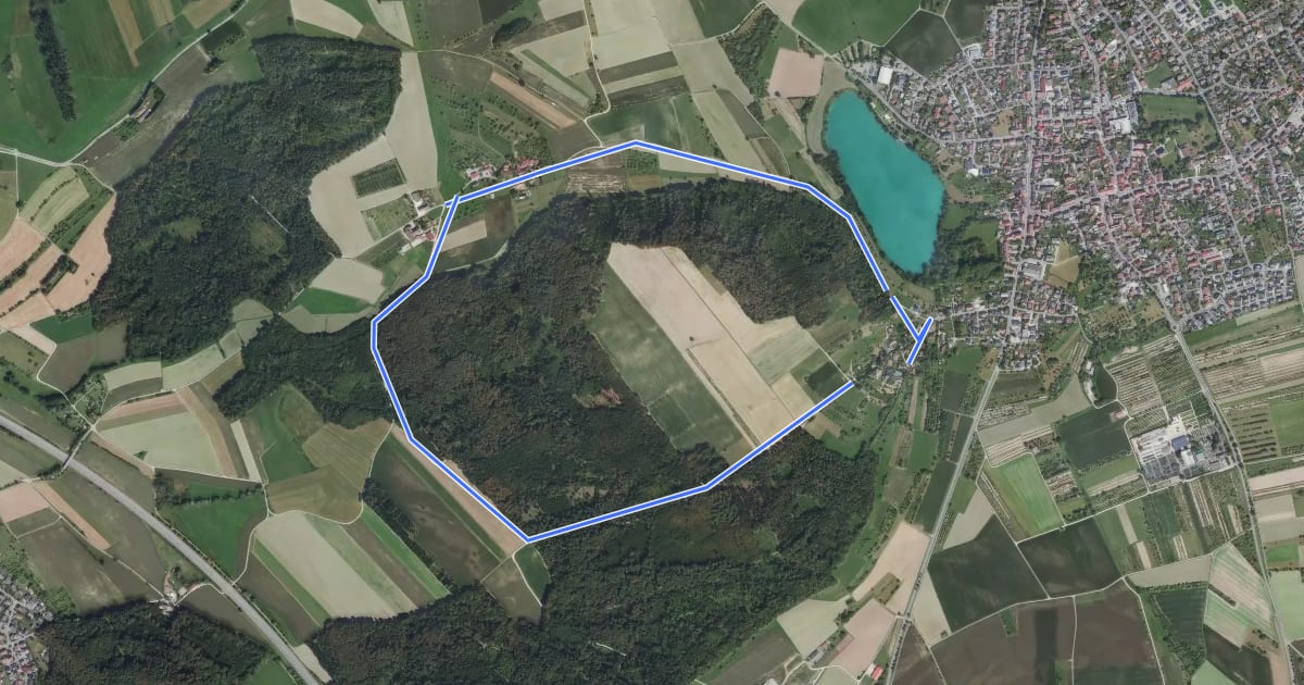 Маршрут Steißlingen Rund ums Fronholz на спутниковом снимке