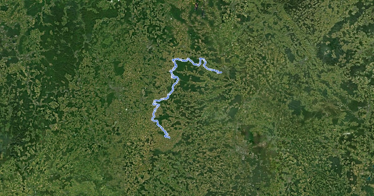 Маршрут Steigerwald Panoramaweg на спутниковом снимке