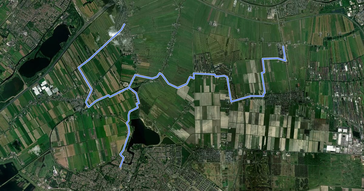 Маршрут Steilrandroute на спутниковом снимке