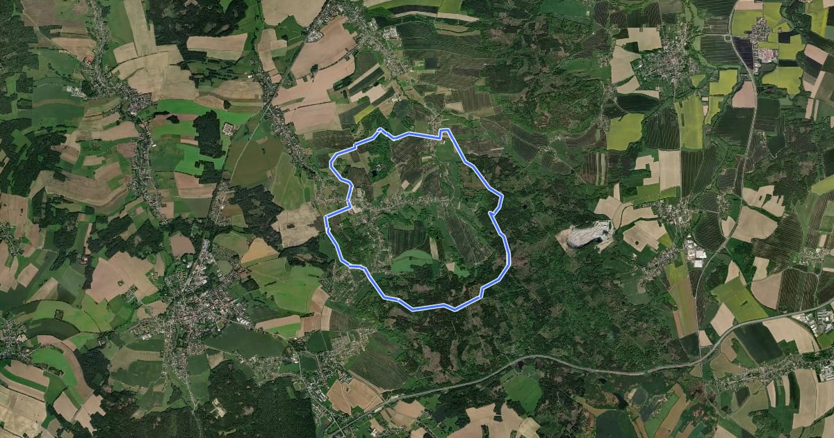 Маршрут Steina Möhrsdorf-Luchsenburg-Steina на спутниковом снимке