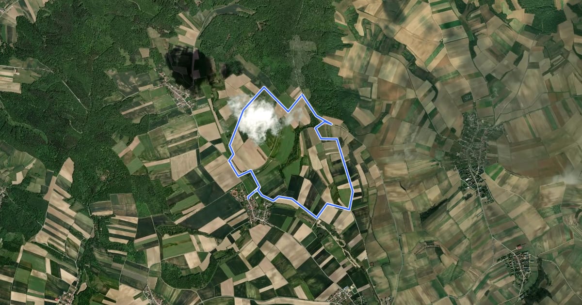 Маршрут Steinabrunner Weinbergweg на спутниковом снимке