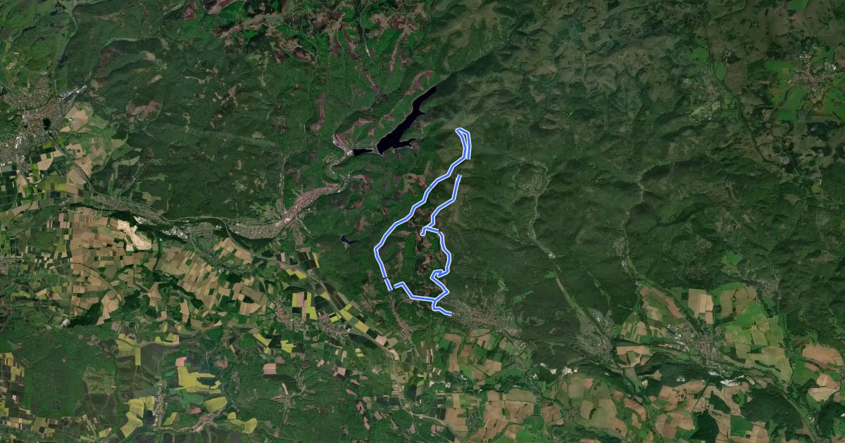Маршрут Steinaer Bachtour BS2 на спутниковом снимке