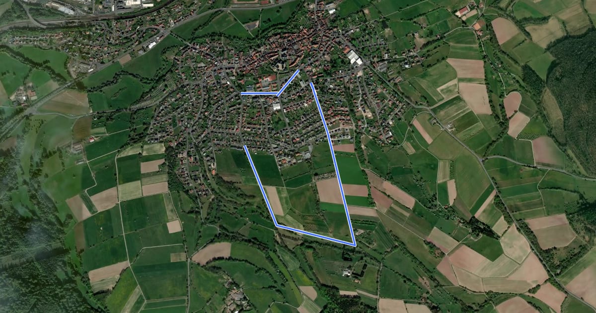 Маршрут Steinau a. d. Straße, Wanderweg 2a на спутниковом снимке