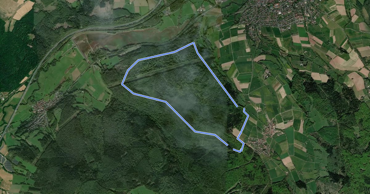 Маршрут Steinau a. d. Straße, Wanderweg 3b на спутниковом снимке