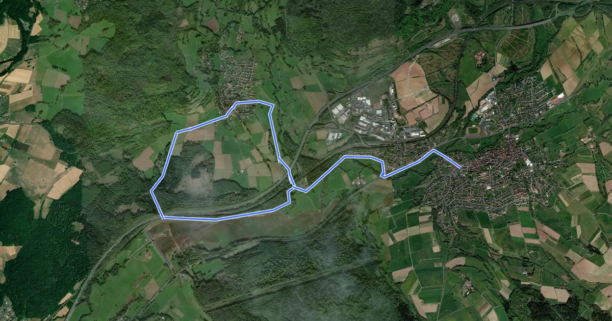 Маршрут Steinau a. d. Straße, Wanderweg 4a на спутниковом снимке