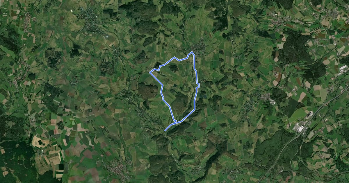 Маршрут Steinau a.d. Straße, Wanderweg 9 на спутниковом снимке