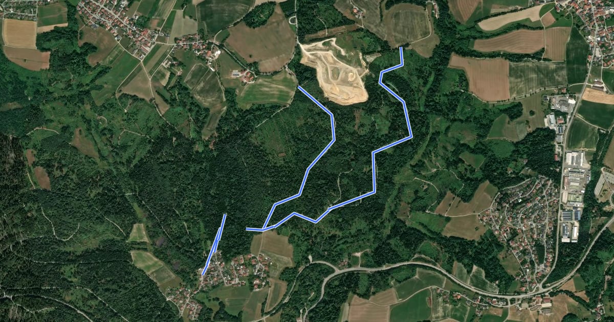 Маршрут Steinbühler Forst (Passau) на спутниковом снимке