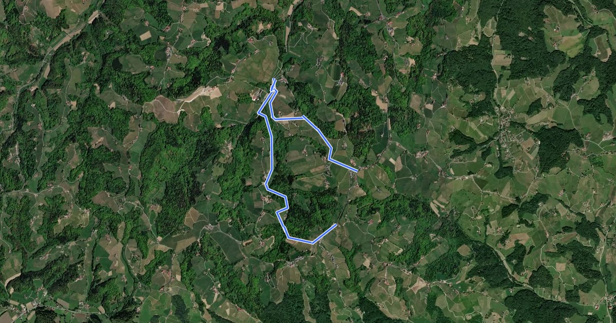 Маршрут Steinbach - Südsteir. Weinstraße - Eckberg на спутниковом снимке