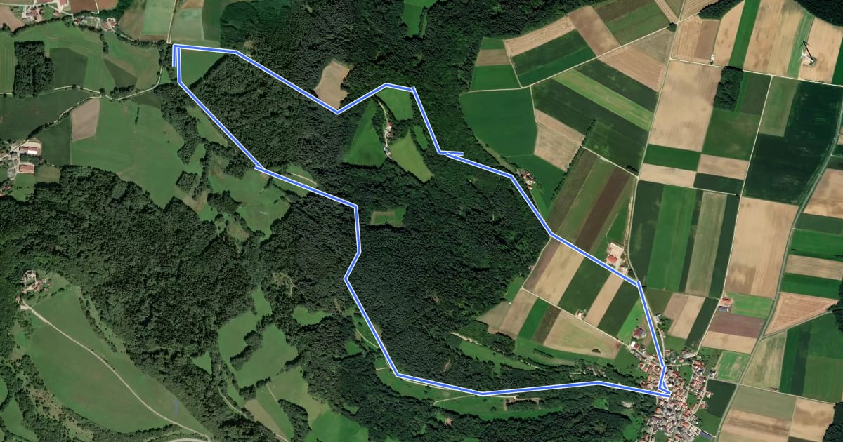 Маршрут Steinbergrundweg на спутниковом снимке