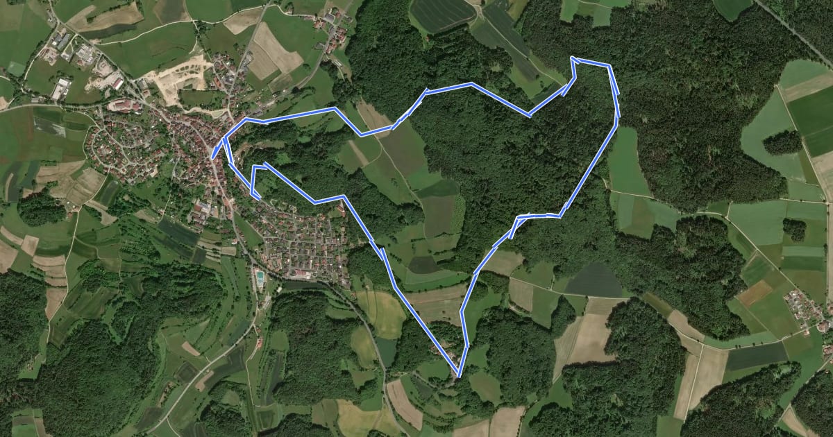 Маршрут Steinbergrundweg - Nr. 18 на спутниковом снимке