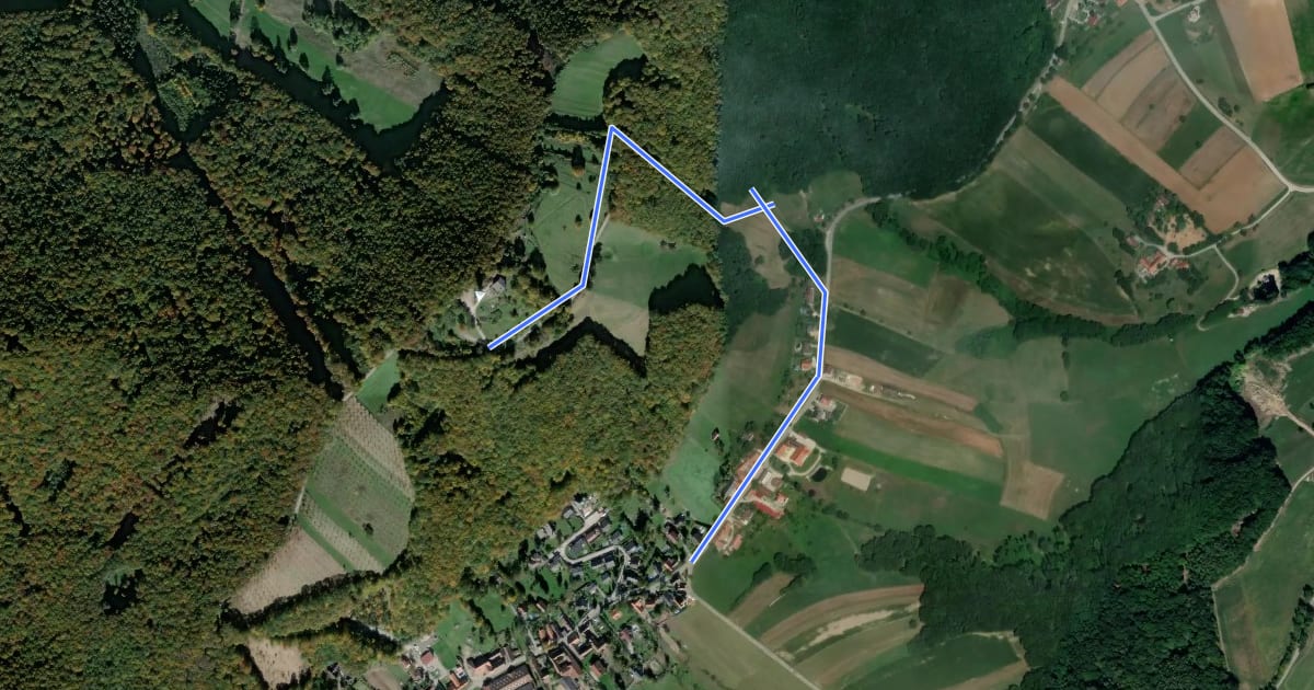 Маршрут Steinbründlweg - Waldweg zum Buchberg на спутниковом снимке