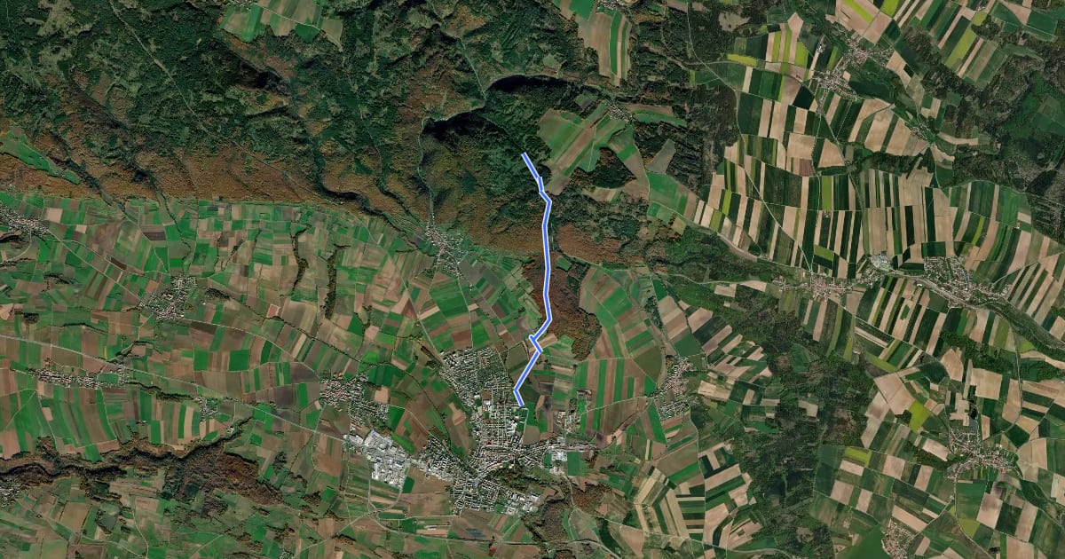Маршрут Steindlbergweg на спутниковом снимке