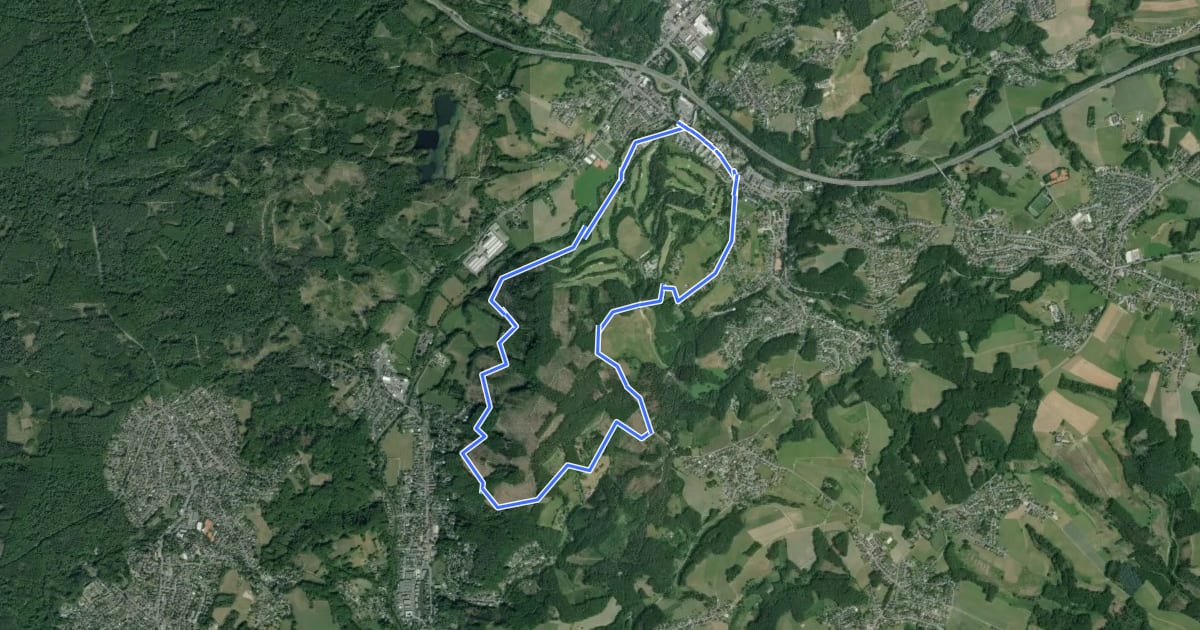 Маршрут Steinenbrück Rundweg A1 Entdeckertour Rund um Lüderich на спутниковом снимке