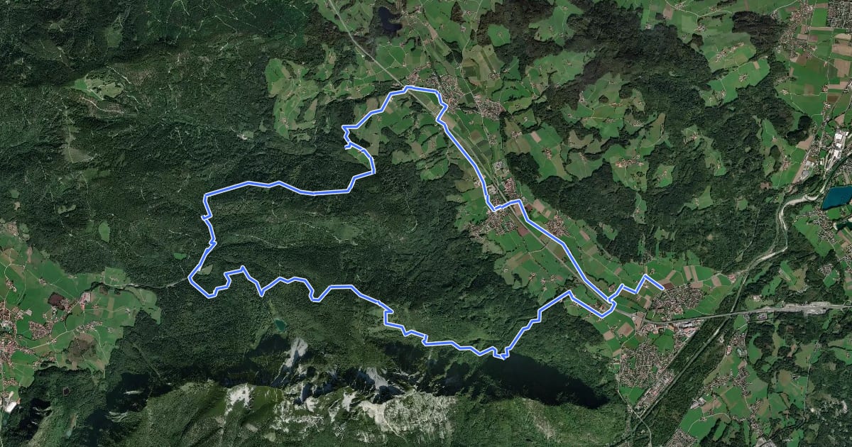 Маршрут Steineralm Runde на спутниковом снимке