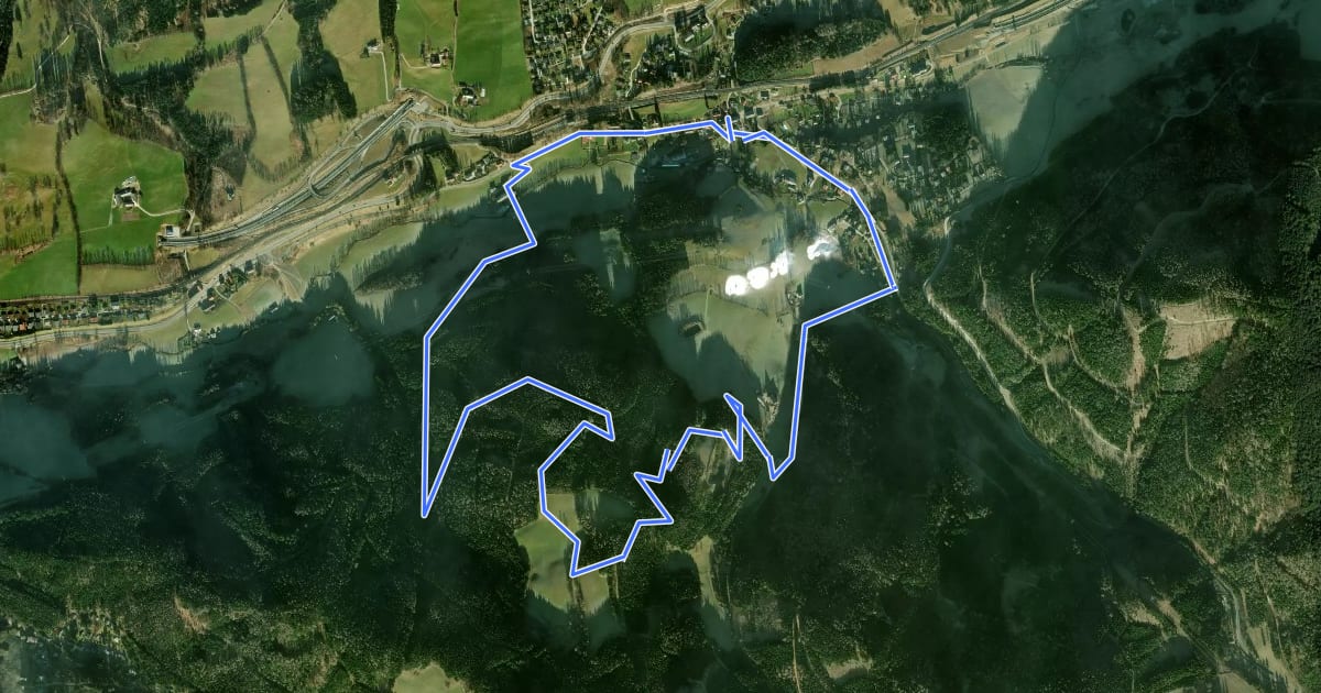 Маршрут Steinhaus - Rettenberg Rundwanderweg на спутниковом снимке