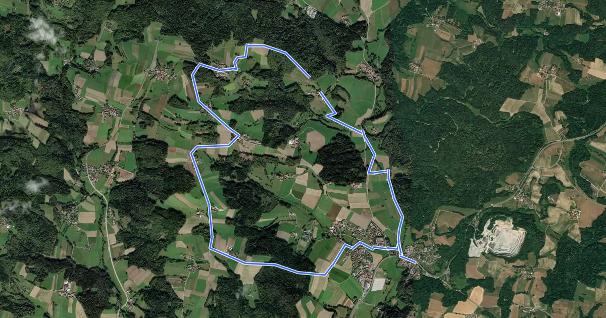 Маршрут Steinhausener Wanderweg на спутниковом снимке