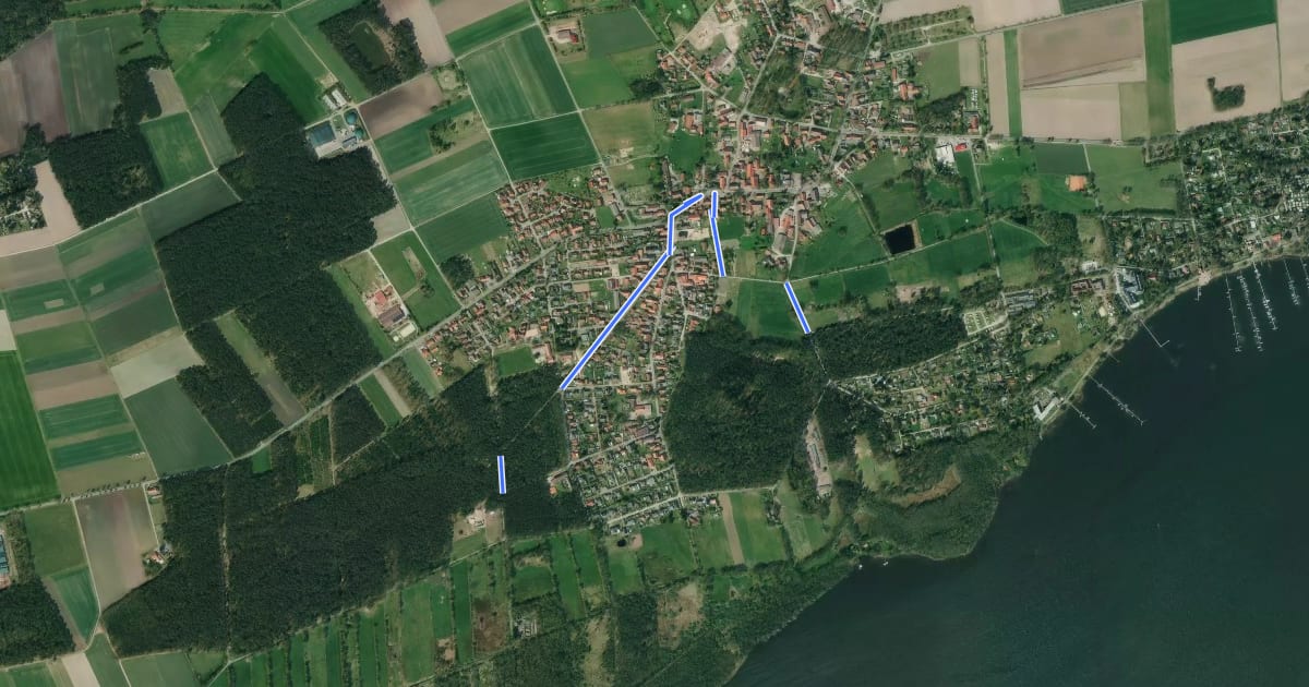 Маршрут Steinhuder Meer Rundweg - Schleife Mardorf на спутниковом снимке