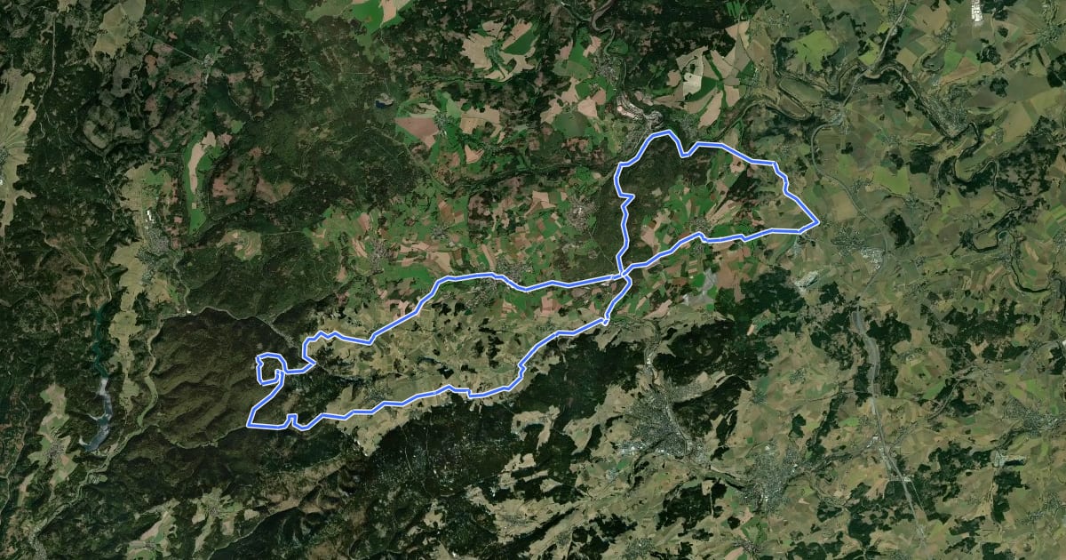 Маршрут Steinige Tour (HO 6) на спутниковом снимке