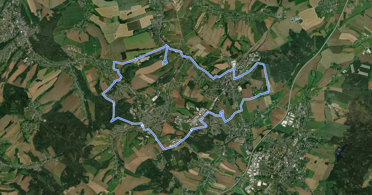Маршрут Steinkohlenweg на спутниковом снимке