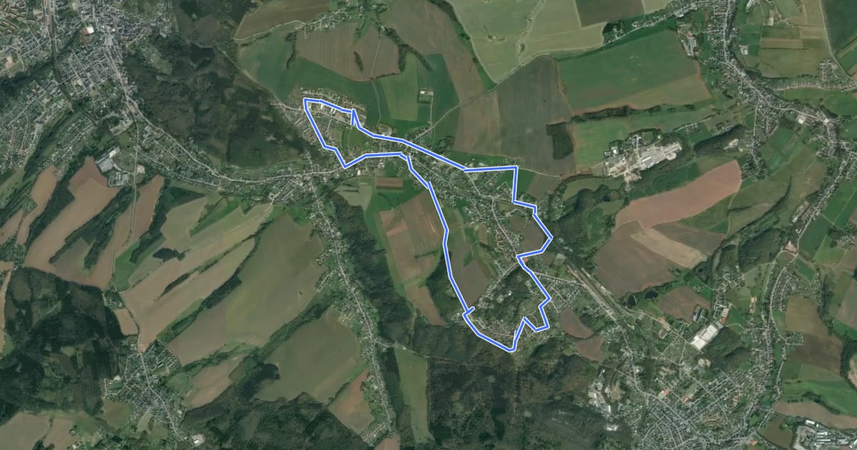 Маршрут Steinkohlenweg Rad Hohndorfer Runde на спутниковом снимке
