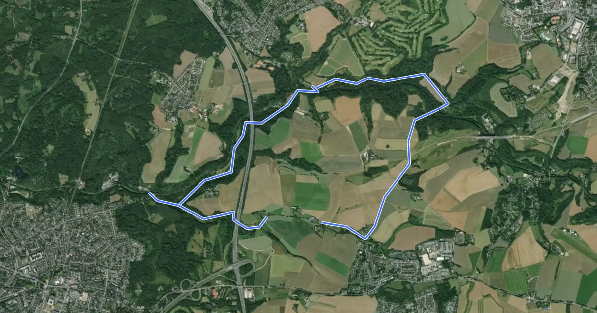 Маршрут Steinkothen Rundweg A9 на спутниковом снимке