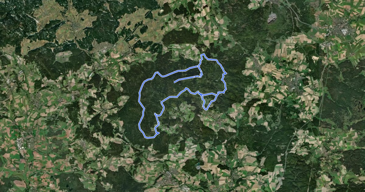 Маршрут Steinwald на спутниковом снимке