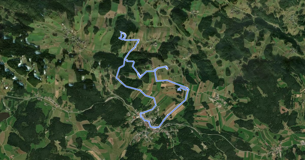 Маршрут Steinwanderweg 91 на спутниковом снимке
