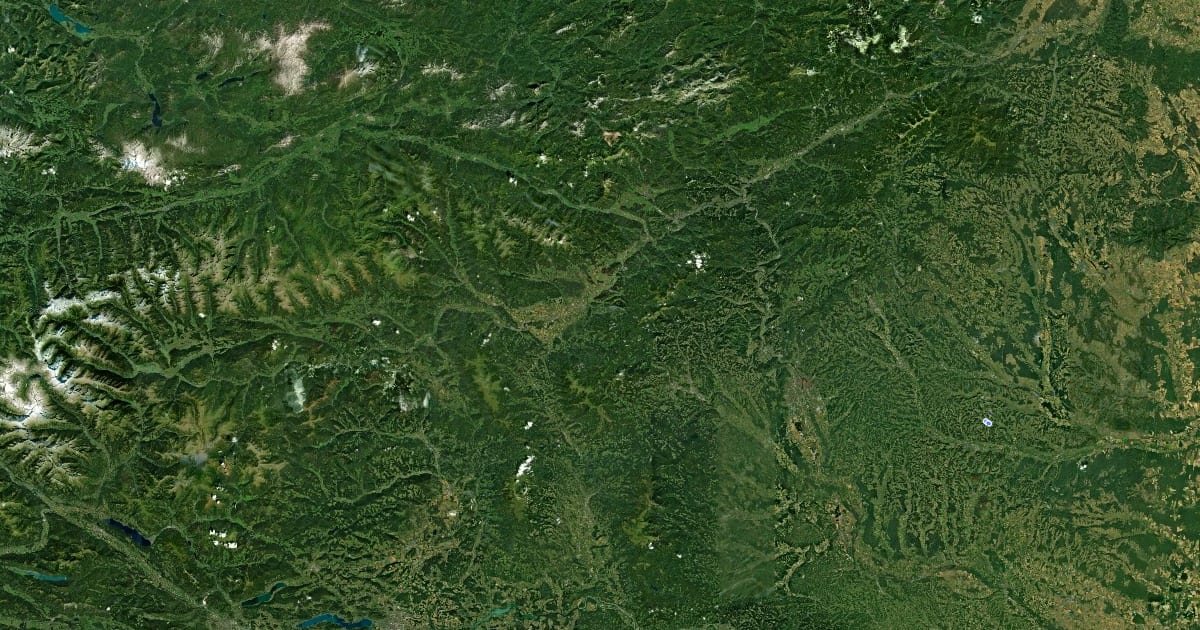 Маршрут Steirischer Landesrundwanderweg Master на спутниковом снимке