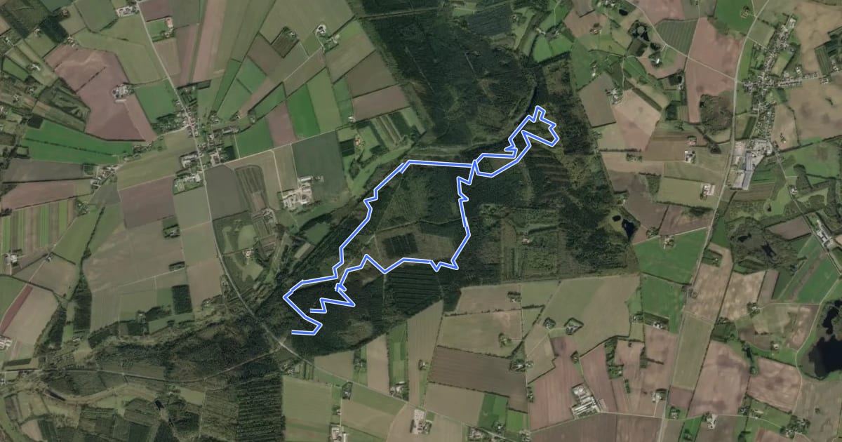 Маршрут Stendal Blå MTB на спутниковом снимке