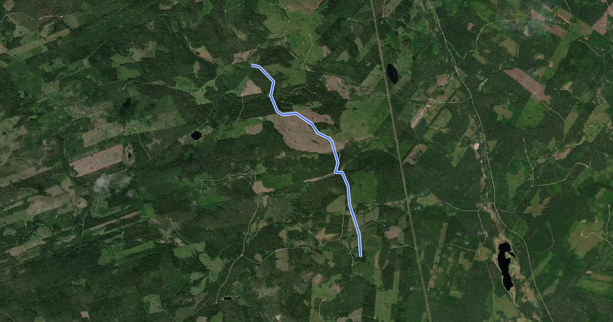 Маршрут Stensvallen-Pervallen 4.6km на спутниковом снимке