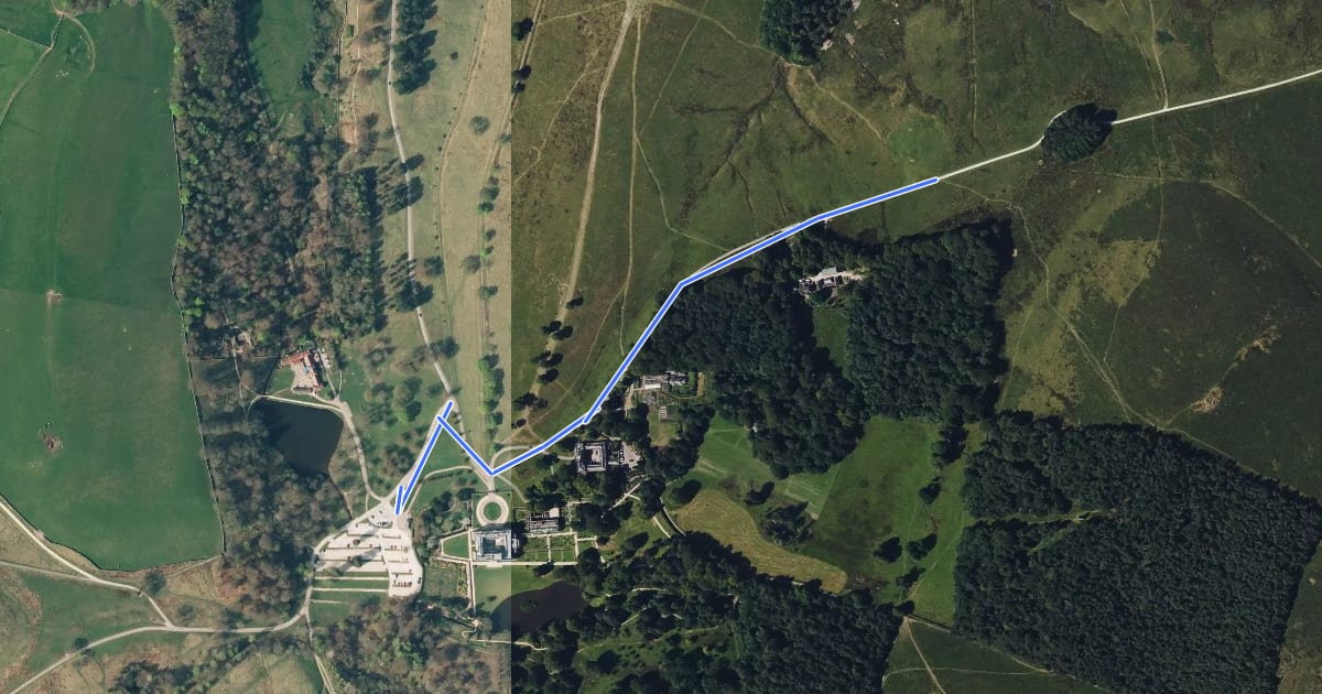 Маршрут Step free cage and deer sanctuary view walk at Lyme на спутниковом снимке