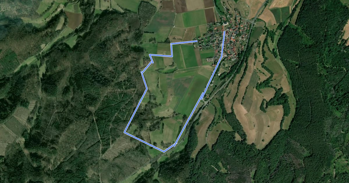 Маршрут Sterkelshausen Rundweg S1 на спутниковом снимке