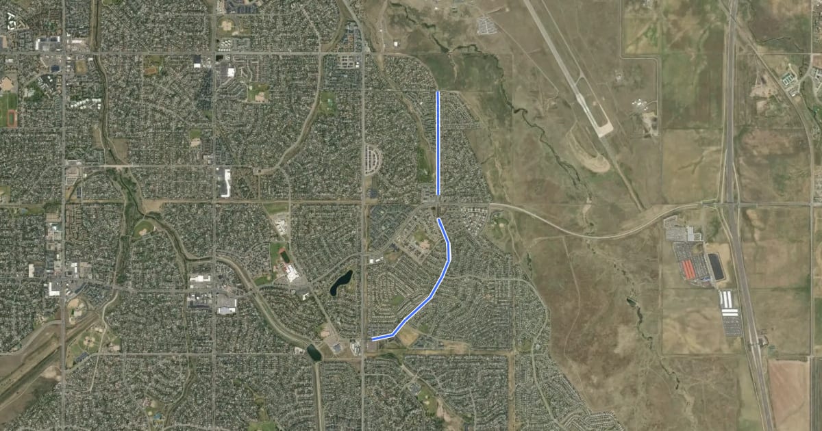 Маршрут Sterling Hills/Dunkirk на спутниковом снимке