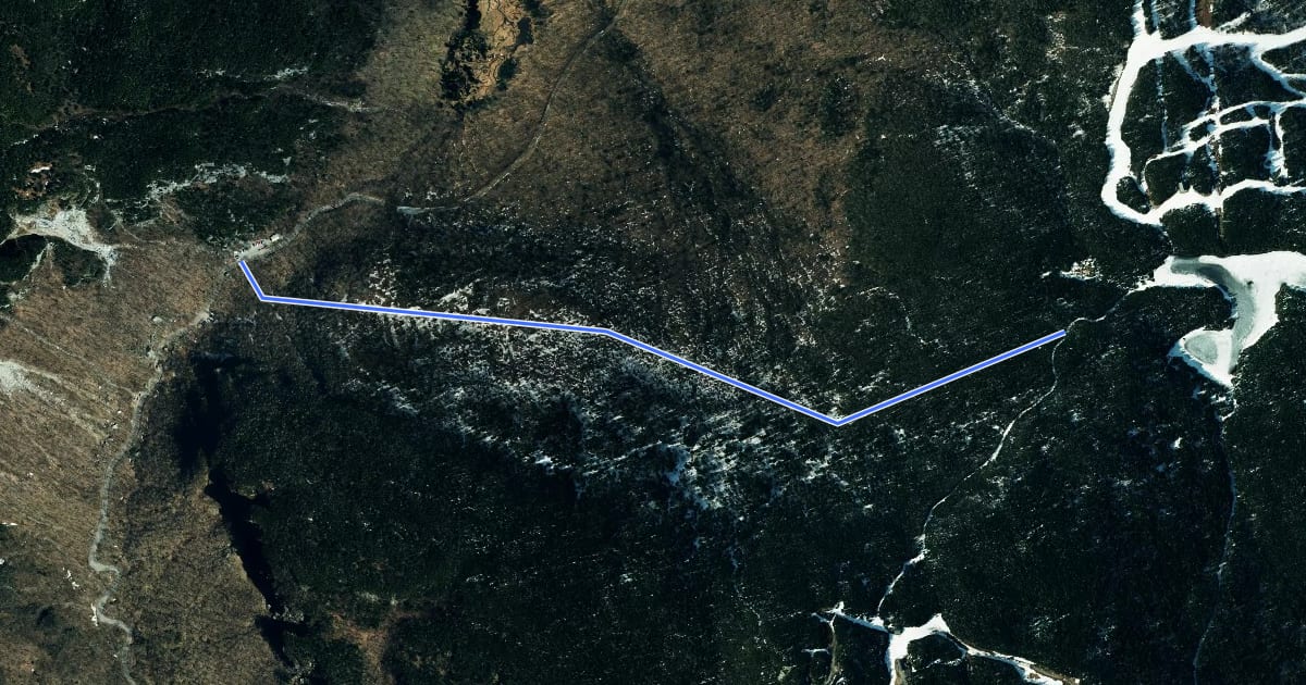 Маршрут Sterling Pond Trail на спутниковом снимке