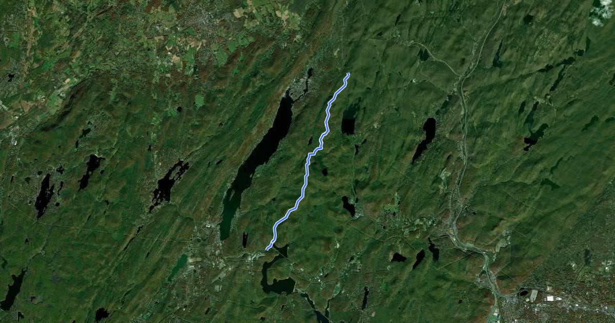 Маршрут Sterling Ridge Trail на спутниковом снимке