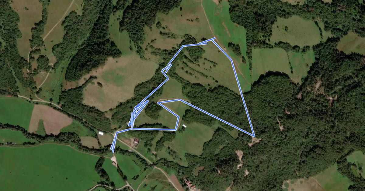 Маршрут Sterminy nad Hamriskami на спутниковом снимке