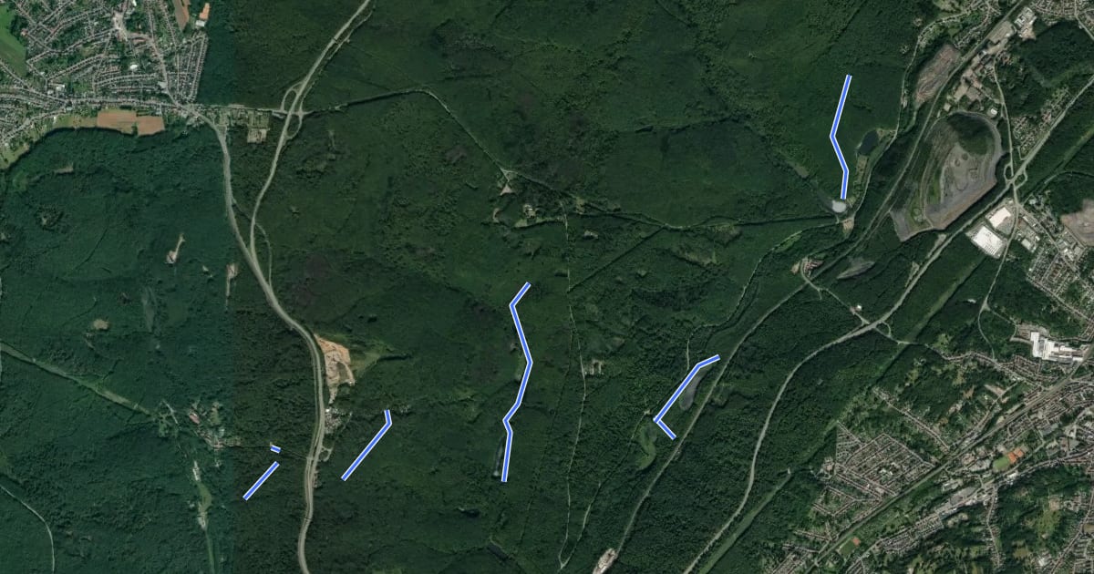 Маршрут Sternwege (Urwald) на спутниковом снимке