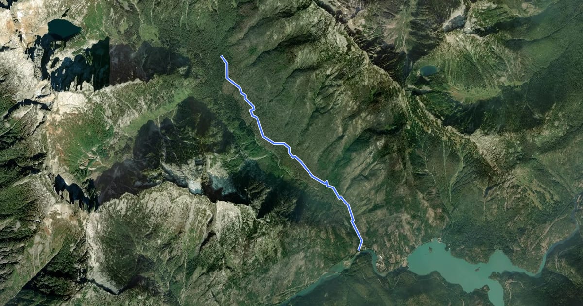 Маршрут Stetattle Creek Trail на спутниковом снимке