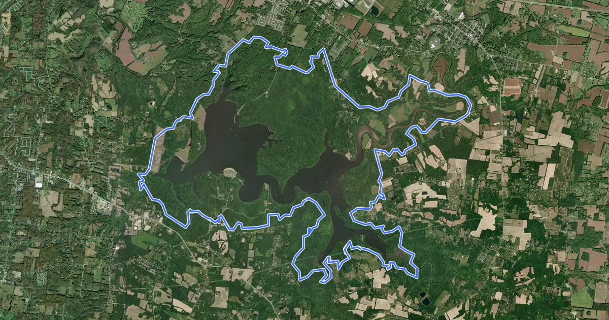 Маршрут Steve Newman Worldwalker Perimeter Trail на спутниковом снимке