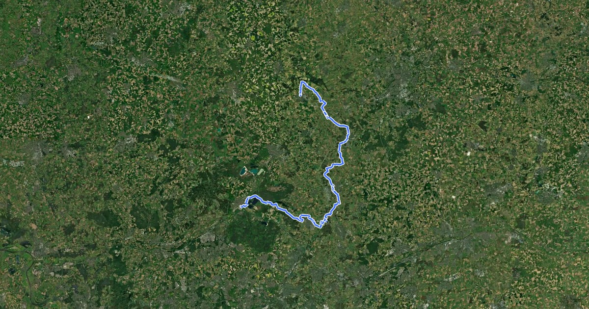 Маршрут Stever Land Route на спутниковом снимке