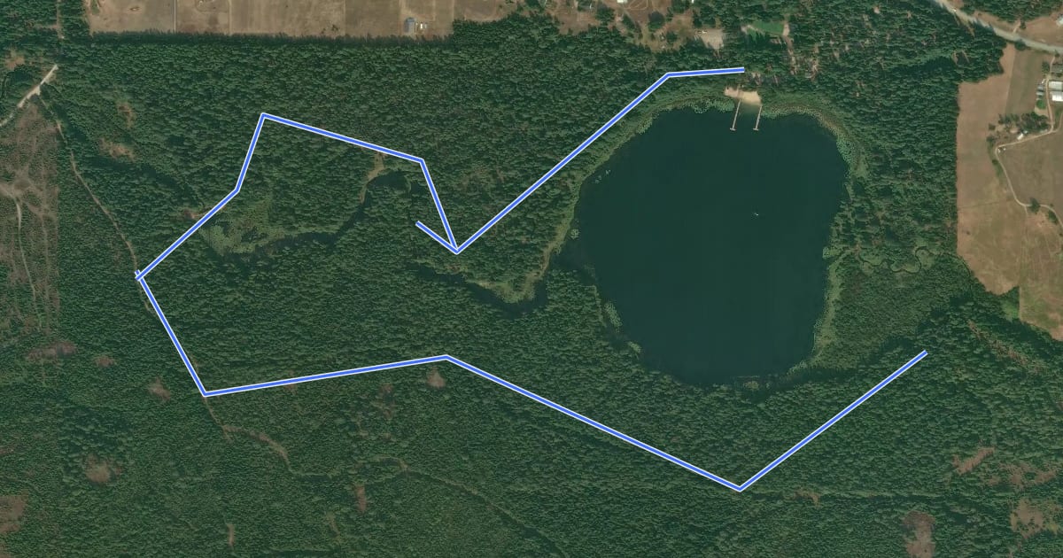 Маршрут Stewardship Trail на спутниковом снимке