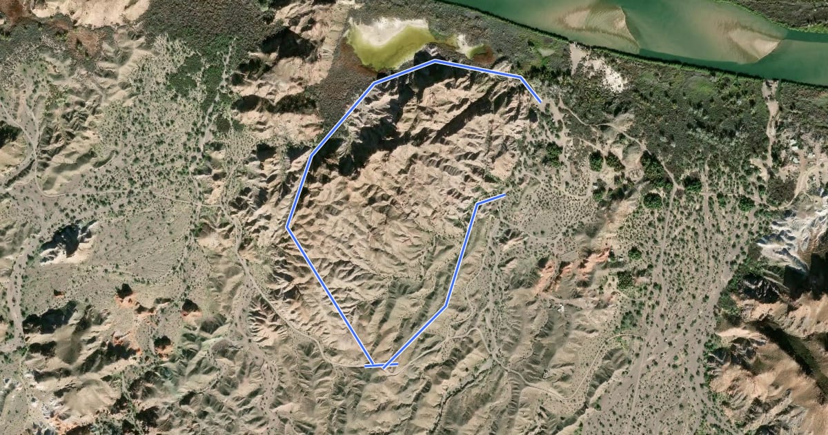 Маршрут Stewart Lake Trail на спутниковом снимке