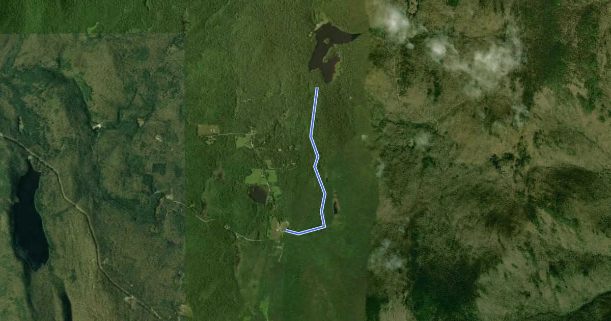 Маршрут Stewart Trail на спутниковом снимке
