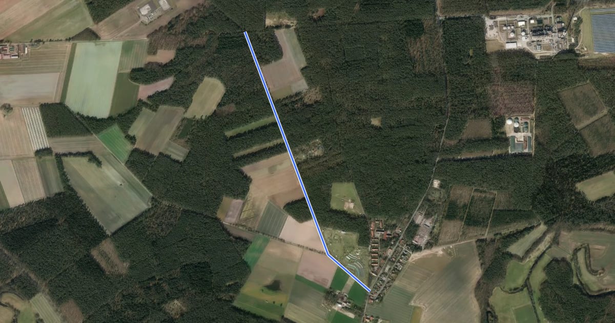 Маршрут Steyerberg / Januarsberg - Steyerberg / Borsteler Weg на спутниковом снимке