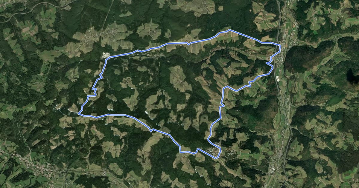 Маршрут Steyersberg Runde (Fahrradstrecke) на спутниковом снимке