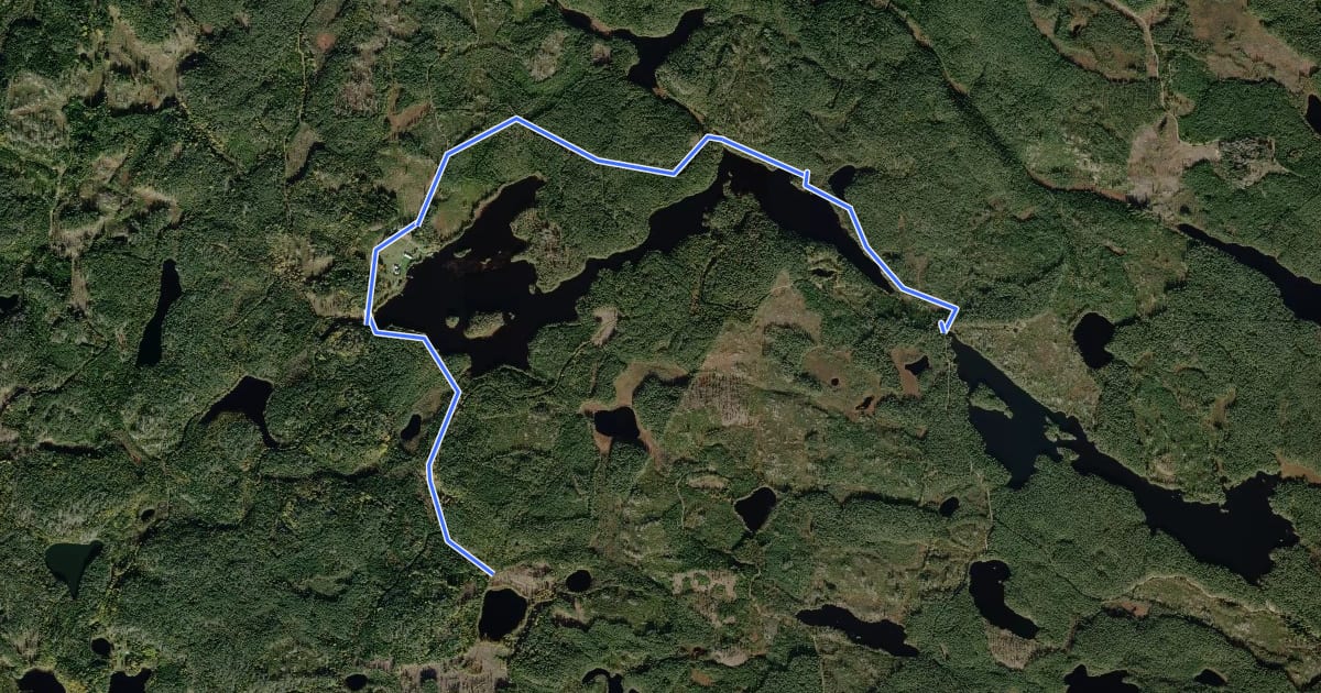 Маршрут Östgötaleden: Hjälmarsösjö-Stora Älgsjön-Oscarshäll на спутниковом снимке