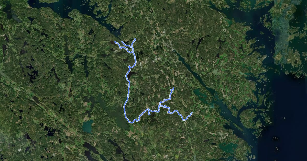 Маршрут Östgötaleden: Valdemarsvik sydväst на спутниковом снимке