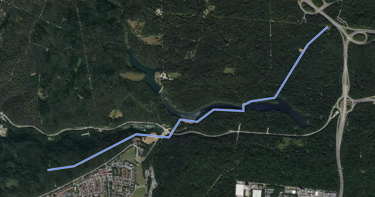 Маршрут Stichweg Schießbudenweg - Stuttgarter Tor на спутниковом снимке